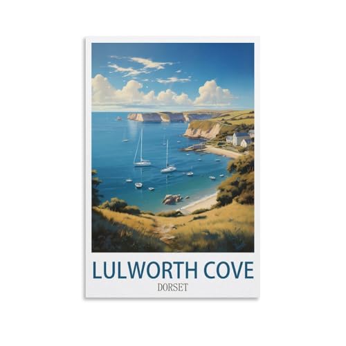 EZMLFA Malen nach Zahlen für Erwachsene, Landschaft, Lulworth Cove, Dorset, DIY-Ölgemälde-Set, Malen nach Zahlen, Zeichnen auf Leinwand, Kunst, Heimdekoration, Geschenke, 50 x 60 cm EZMLFA Malen nach Zahlen für Erwachsene, Landschaft, Lulworth Cove, Dorset, DIY-Ölgemälde-Set, Malen nach Zahlen, Zeichnen auf Leinwand, Kunst, Heimdekoration, Geschenke, 50 x 60 cm von EZMLFA