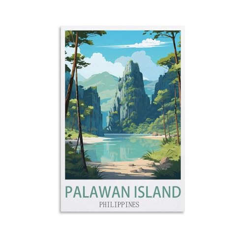 EZMLFA Malen nach Zahlen für Erwachsene, Landschaft, Palawan Island, Philippinen, DIY-Ölgemälde-Set, Malen nach Zahlen, Zeichnen auf Leinwand, Kunst, Heimdekoration, Geschenke, 20 x 30 cm EZMLFA Malen nach Zahlen für Erwachsene, Landschaft, Palawan Island, Philippinen, DIY-Ölgemälde-Set, Malen nach Zahlen, Zeichnen auf Leinwand, Kunst, Heimdekoration, Geschenke, 20 x 30 cm von EZMLFA