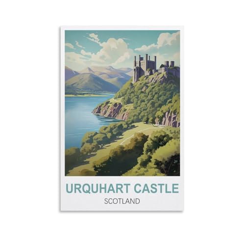 EZMLFA Malen nach Zahlen für Erwachsene, Landschaft, Urquhart Castle, Schottland, DIY-Ölgemälde-Set, Malen nach Zahlen, Zeichnen auf Leinwand, Kunst, Heimdekoration, Geschenke, 50 x 60 cm EZMLFA Malen nach Zahlen für Erwachsene, Landschaft, Urquhart Castle, Schottland, DIY-Ölgemälde-Set, Malen nach Zahlen, Zeichnen auf Leinwand, Kunst, Heimdekoration, Geschenke, 50 x 60 cm von EZMLFA