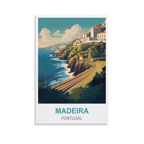 EZMLFA Malen nach Zahlen für Erwachsene, Madeira, Portugal, Bastel- und Kunstmalerei, DIY-Set, gerollte Leinwand, ohne Rahmen, 40 x 50 cm EZMLFA Malen nach Zahlen für Erwachsene, Madeira, Portugal, Bastel- und Kunstmalerei, DIY-Set, gerollte Leinwand, ohne Rahmen, 40 x 50 cm von EZMLFA