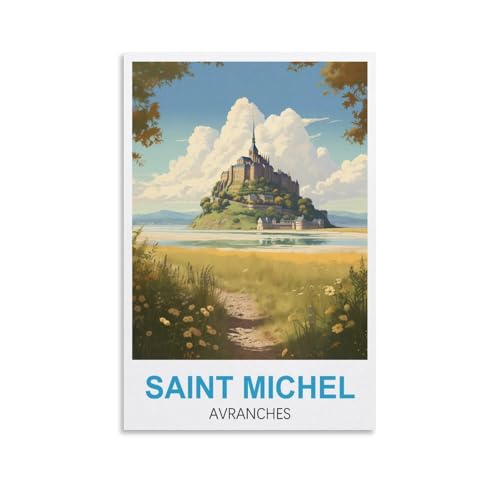 EZMLFA Malen nach Zahlen für Erwachsene, Saint Michel Avranchess, digitales DIY-Gemälde für Anfänger, Wanddekoration, Zeichengeschenk, 40 x 50 cm von EZMLFA