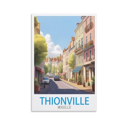 EZMLFA Malen nach Zahlen für Erwachsene, Thionville Moselles, Bastel- und Kunstmalerei, DIY-Set, gerollte Leinwand, ohne Rahmen, 20 x 30 cm EZMLFA Malen nach Zahlen für Erwachsene, Thionville Moselles, Bastel- und Kunstmalerei, DIY-Set, gerollte Leinwand, ohne Rahmen, 20 x 30 cm von EZMLFA