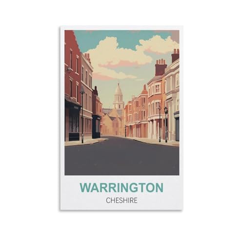 EZMLFA Malen nach Zahlen für Erwachsene, Warrington, Cheshire, digitales DIY-Gemälde für Anfänger, Wanddekoration, Zeichnen, Geschenk, 50 x 60 cm von EZMLFA