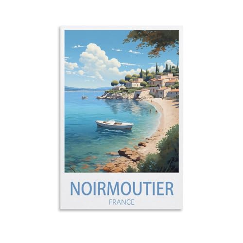 EZMLFA Malen nach Zahlen für Erwachsene auf Leinwand, Landschaft von Noirmoutier, Frankreich, exquisites Ölgemälde-nach-Zahlen-Set für Anfänger, 20 x 30 cm von EZMLFA