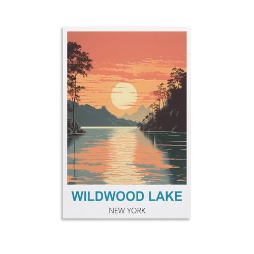 EZMLFA Malen nach Zahlen für Erwachsene auf Leinwand, Wildwood Lake New York, DIY-Ölgemälde, Bilder, Zeichnen, Malen mit Pinseln, Dekoration, Geschenk, 40 x 50 cm EZMLFA Malen nach Zahlen für Erwachsene auf Leinwand, Wildwood Lake New York, DIY-Ölgemälde, Bilder, Zeichnen, Malen mit Pinseln, Dekoration, Geschenk, 40 x 50 cm von EZMLFA