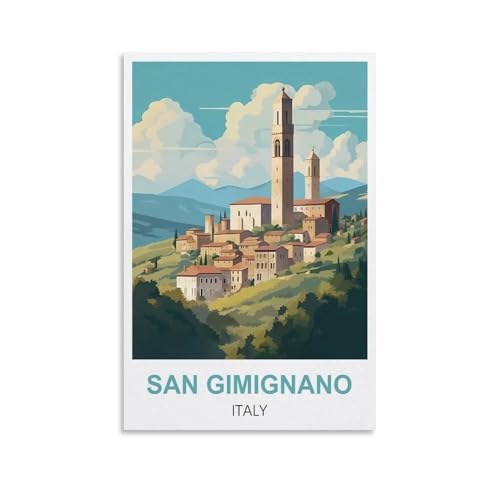 EZMLFA Malen nach Zahlen für Erwachsene und Kinder, San Gimignano, Italien, DIY-Acrylgemälde nach Zahlen für Kinder & Erwachsene & Anfänger, 30 x 40 cm EZMLFA Malen nach Zahlen für Erwachsene und Kinder, San Gimignano, Italien, DIY-Acrylgemälde nach Zahlen für Kinder & Erwachsene & Anfänger, 30 x 40 cm von EZMLFA