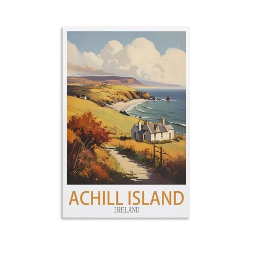 EZMLFA Malen nach Zahlen zum Selbermachen für Erwachsene, Leinwand, Achill Island, Irland, exquisites Ölgemälde-nach-Zahlen-Set für Anfänger, 30 x 40 cm EZMLFA Malen nach Zahlen zum Selbermachen für Erwachsene, Leinwand, Achill Island, Irland, exquisites Ölgemälde-nach-Zahlen-Set für Anfänger, 30 x 40 cm von EZMLFA