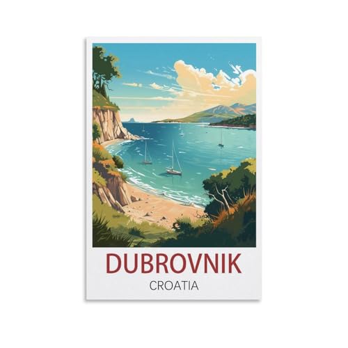 EZMLFA Malen nach Zahlen zum Selbermachen für Erwachsene, Leinwand, Dubrovnik, Kroatien, exquisites Ölgemälde-nach-Zahlen-Set für Anfänger, 50 x 60 cm EZMLFA Malen nach Zahlen zum Selbermachen für Erwachsene, Leinwand, Dubrovnik, Kroatien, exquisites Ölgemälde-nach-Zahlen-Set für Anfänger, 50 x 60 cm von EZMLFA