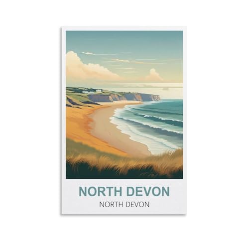 EZMLFA Malen nach Zahlen zum Selbermachen für Erwachsene und Anfänger, Croyde Beach, North Devon, DIY-Ölgemälde, Malen-nach-Zahlen-Set, Leinen-Leinwand, Wandkunst, Hausdekor, 50 x 60 cm EZMLFA Malen nach Zahlen zum Selbermachen für Erwachsene und Anfänger, Croyde Beach, North Devon, DIY-Ölgemälde, Malen-nach-Zahlen-Set, Leinen-Leinwand, Wandkunst, Hausdekor, 50 x 60 cm von EZMLFA
