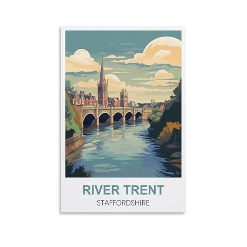 EZMLFA Malen nach Zahlen zum Selbermachen für Erwachsene und Anfänger, Fluss Trent, Staffordshire, DIY-Ölgemälde, Malen-nach-Zahlen-Set, Leinen-Leinwand, Wandkunst, Hausdekor, 40 x 50 cm EZMLFA Malen nach Zahlen zum Selbermachen für Erwachsene und Anfänger, Fluss Trent, Staffordshire, DIY-Ölgemälde, Malen-nach-Zahlen-Set, Leinen-Leinwand, Wandkunst, Hausdekor, 40 x 50 cm von EZMLFA
