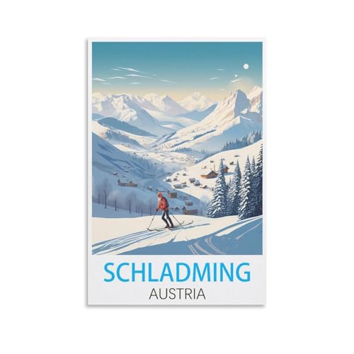 EZMLFA Malen nach Zahlen zum Selbermachen für Erwachsene und Anfänger, Schladming, Österreich, DIY-Ölgemälde, Malen-nach-Zahlen-Set, Leinen-Leinwand, Wandkunst, Hausdekoration, 30 x 40 cm EZMLFA Malen nach Zahlen zum Selbermachen für Erwachsene und Anfänger, Schladming, Österreich, DIY-Ölgemälde, Malen-nach-Zahlen-Set, Leinen-Leinwand, Wandkunst, Hausdekoration, 30 x 40 cm von EZMLFA