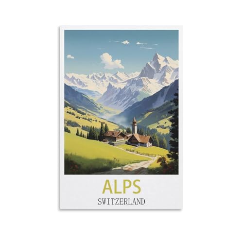 EZMLFA Ölgemälde-Set zum Selbermachen für Erwachsene und Kinder, Alpen, Schweiz, Malen nach Zahlen-Set auf Leinwand für Erwachsene, neues Malergeschenk, DIY-Geschenke, 30 x 40 cm EZMLFA Ölgemälde-Set zum Selbermachen für Erwachsene und Kinder, Alpen, Schweiz, Malen nach Zahlen-Set auf Leinwand für Erwachsene, neues Malergeschenk, DIY-Geschenke, 30 x 40 cm von EZMLFA