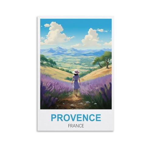 EZMLFA Ölgemälde-Set zum Selbermachen für Erwachsene und Kinder, Provence Frances, Malen nach Zahlen-Set auf Leinwand für Erwachsene, Geschenk für neue Maler, DIY-Geschenke, 50 x 60 cm von EZMLFA