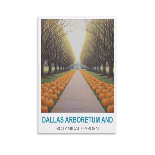 EZMLFA Ölgemälde zum Selbermachen, Malen nach Zahlen-Set, Dallas Arboretum und Botanischer Garten, Acryl-Aquarell, Malen nach Zahlen für Kinder, Geschenk, Dekoration, 50 x 60 cm von EZMLFA