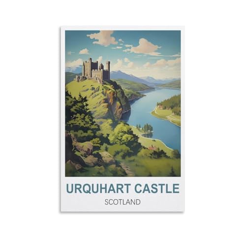 EZMLFA Ölgemälde zum Selbermachen, Malen nach Zahlen-Set, Urquhart Castle, Schottland, Acryl-Aquarell, Malen nach Zahlen für Kinder, Geschenk, Dekoration, 40 x 50 cm EZMLFA Ölgemälde zum Selbermachen, Malen nach Zahlen-Set, Urquhart Castle, Schottland, Acryl-Aquarell, Malen nach Zahlen für Kinder, Geschenk, Dekoration, 40 x 50 cm von EZMLFA