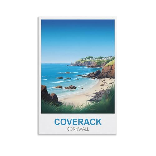 EZMLFA Rahmenlose Malen-nach-Zahlen-Sets zum Selbermachen, Coverack Cornwall, Malen nach Zahlen für Kinder, Erwachsene und Anfänger, Geschenk-Sets zum Selbermachen auf Leinwand, 50 x 60 cm EZMLFA Rahmenlose Malen-nach-Zahlen-Sets zum Selbermachen, Coverack Cornwall, Malen nach Zahlen für Kinder, Erwachsene und Anfänger, Geschenk-Sets zum Selbermachen auf Leinwand, 50 x 60 cm von EZMLFA