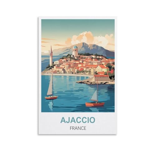 EZMLFA Rahmenloses Malen-nach-Zahlen-Set zum Selbermachen, Ajaccio, Frankreich, mit Pinsel und Acrylfarben-Set, Thema, digitales Wandbild für Zuhause, 50 x 60 cm EZMLFA Rahmenloses Malen-nach-Zahlen-Set zum Selbermachen, Ajaccio, Frankreich, mit Pinsel und Acrylfarben-Set, Thema, digitales Wandbild für Zuhause, 50 x 60 cm von EZMLFA