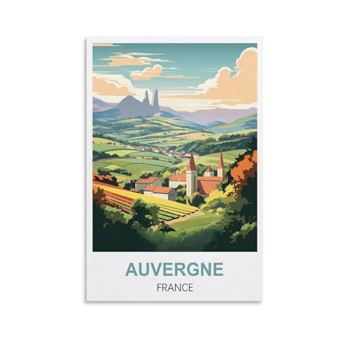 EZMLFA Rahmenloses Malen-nach-Zahlen-Set zum Selbermachen, Auvergne, Frankreich, mit Pinsel und Acrylfarben-Set, Thema, digitales Wandbild für Zuhause, 30 x 40 cm EZMLFA Rahmenloses Malen-nach-Zahlen-Set zum Selbermachen, Auvergne, Frankreich, mit Pinsel und Acrylfarben-Set, Thema, digitales Wandbild für Zuhause, 30 x 40 cm von EZMLFA