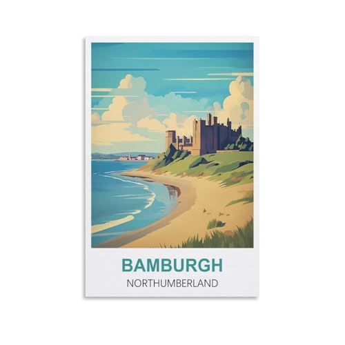 EZMLFA Rahmenloses Malen-nach-Zahlen-Set zum Selbermachen, Bamburgh Northumberland, mit Pinsel und Acrylfarben-Set, Thema, digitales Wandbild für Zuhause, 30 x 40 cm EZMLFA Rahmenloses Malen-nach-Zahlen-Set zum Selbermachen, Bamburgh Northumberland, mit Pinsel und Acrylfarben-Set, Thema, digitales Wandbild für Zuhause, 30 x 40 cm von EZMLFA