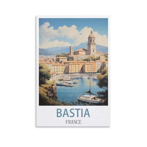 EZMLFA Rahmenloses Malen-nach-Zahlen-Set zum Selbermachen, Bastia, Frankreich, Malen nach Zahlen für Kinder, Erwachsene und Anfänger, Geschenk-Set zum Selbermachen auf Leinwand, 50 x 60 cm EZMLFA Rahmenloses Malen-nach-Zahlen-Set zum Selbermachen, Bastia, Frankreich, Malen nach Zahlen für Kinder, Erwachsene und Anfänger, Geschenk-Set zum Selbermachen auf Leinwand, 50 x 60 cm von EZMLFA