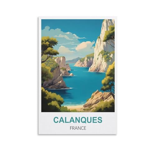 EZMLFA Rahmenloses Malen-nach-Zahlen-Set zum Selbermachen, Calanques, Frankreich, mit Pinsel und Acrylfarben-Set, Thema, digitales Wandbild für Zuhause, 30 x 40 cm EZMLFA Rahmenloses Malen-nach-Zahlen-Set zum Selbermachen, Calanques, Frankreich, mit Pinsel und Acrylfarben-Set, Thema, digitales Wandbild für Zuhause, 30 x 40 cm von EZMLFA