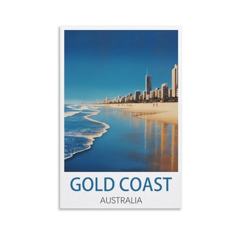 EZMLFA Rahmenloses Malen-nach-Zahlen-Set zum Selbermachen, Gold Coast, Australien, mit Pinsel und Acrylfarben-Set, Thema, digitales Wandkunstwerk für Zuhause, 40 x 50 cm EZMLFA Rahmenloses Malen-nach-Zahlen-Set zum Selbermachen, Gold Coast, Australien, mit Pinsel und Acrylfarben-Set, Thema, digitales Wandkunstwerk für Zuhause, 40 x 50 cm von EZMLFA