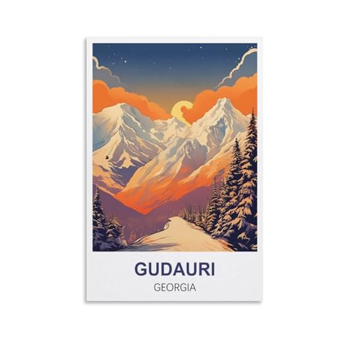 EZMLFA Rahmenloses Malen-nach-Zahlen-Set zum Selbermachen, Gudauri, Georgien, mit Pinsel und Acrylfarben-Set, Thema, digitales Wandbild für Zuhause, 20 x 30 cm EZMLFA Rahmenloses Malen-nach-Zahlen-Set zum Selbermachen, Gudauri, Georgien, mit Pinsel und Acrylfarben-Set, Thema, digitales Wandbild für Zuhause, 20 x 30 cm von EZMLFA