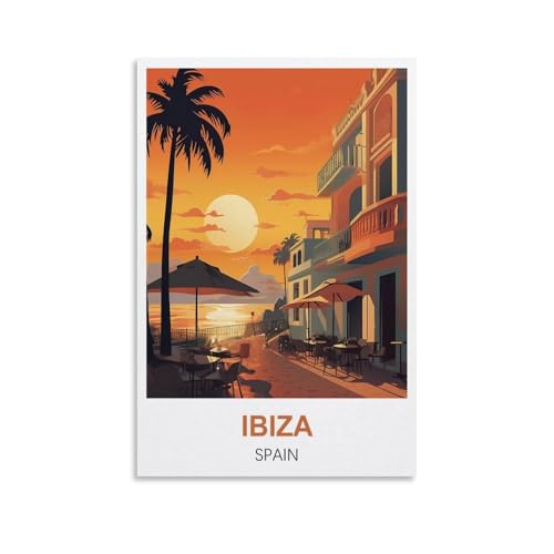 EZMLFA Rahmenloses Malen-nach-Zahlen-Set zum Selbermachen, Ibiza, Spanien, mit Pinsel und Acrylfarben-Set, Thema, digitales Wandbild für Zuhause, 50 x 60 cm EZMLFA Rahmenloses Malen-nach-Zahlen-Set zum Selbermachen, Ibiza, Spanien, mit Pinsel und Acrylfarben-Set, Thema, digitales Wandbild für Zuhause, 50 x 60 cm von EZMLFA