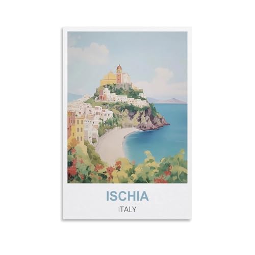 EZMLFA Rahmenloses Malen-nach-Zahlen-Set zum Selbermachen, Ischia, Italien, mit Pinsel und Acrylfarben-Set, Thema, digitales Wandbild für Zuhause, 40 x 50 cm EZMLFA Rahmenloses Malen-nach-Zahlen-Set zum Selbermachen, Ischia, Italien, mit Pinsel und Acrylfarben-Set, Thema, digitales Wandbild für Zuhause, 40 x 50 cm von EZMLFA