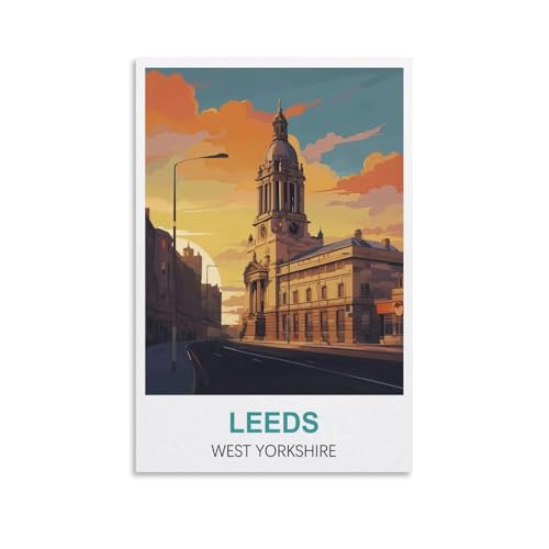 EZMLFA Rahmenloses Malen-nach-Zahlen-Set zum Selbermachen, Leeds, West Yorkshire, mit Pinsel und Acrylfarben-Set, Thema, digitales Wandbild für Zuhause, 20 x 30 cm EZMLFA Rahmenloses Malen-nach-Zahlen-Set zum Selbermachen, Leeds, West Yorkshire, mit Pinsel und Acrylfarben-Set, Thema, digitales Wandbild für Zuhause, 20 x 30 cm von EZMLFA