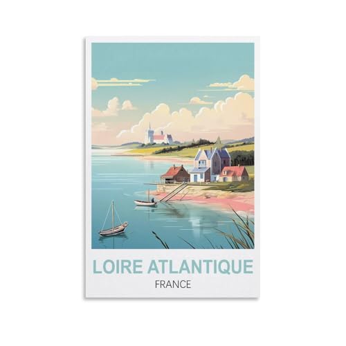 EZMLFA Rahmenloses Malen-nach-Zahlen-Set zum Selbermachen, Loire-Atlantique, Frankreich, mit Pinsel und Acrylfarben-Set, Thema, digitales Wandbild für Zuhause, 30 x 40 cm EZMLFA Rahmenloses Malen-nach-Zahlen-Set zum Selbermachen, Loire-Atlantique, Frankreich, mit Pinsel und Acrylfarben-Set, Thema, digitales Wandbild für Zuhause, 30 x 40 cm von EZMLFA