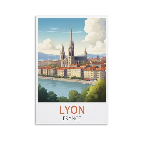 EZMLFA Rahmenloses Malen-nach-Zahlen-Set zum Selbermachen, Lyon, Frankreich, mit Pinsel und Acrylfarben-Set, Thema, digitales Wandbild für Zuhause, 40 x 50 cm EZMLFA Rahmenloses Malen-nach-Zahlen-Set zum Selbermachen, Lyon, Frankreich, mit Pinsel und Acrylfarben-Set, Thema, digitales Wandbild für Zuhause, 40 x 50 cm von EZMLFA