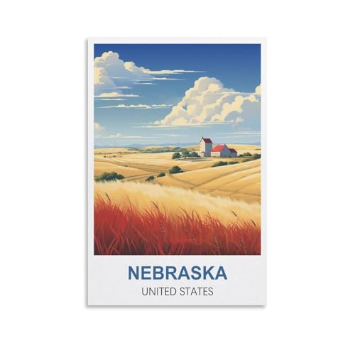 EZMLFA Rahmenloses Malen-nach-Zahlen-Set zum Selbermachen, Nebraska, USA, mit Pinsel und Acrylfarben-Set, Thema, digitales Wandbild für Zuhause, 30 x 40 cm EZMLFA Rahmenloses Malen-nach-Zahlen-Set zum Selbermachen, Nebraska, USA, mit Pinsel und Acrylfarben-Set, Thema, digitales Wandbild für Zuhause, 30 x 40 cm von EZMLFA