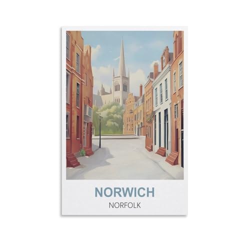 EZMLFA Rahmenloses Malen-nach-Zahlen-Set zum Selbermachen, Norwich, Norfolk, mit Pinsel und Acrylfarben-Set, Thema, digitales Wandbild für Zuhause, 30 x 40 cm EZMLFA Rahmenloses Malen-nach-Zahlen-Set zum Selbermachen, Norwich, Norfolk, mit Pinsel und Acrylfarben-Set, Thema, digitales Wandbild für Zuhause, 30 x 40 cm von EZMLFA