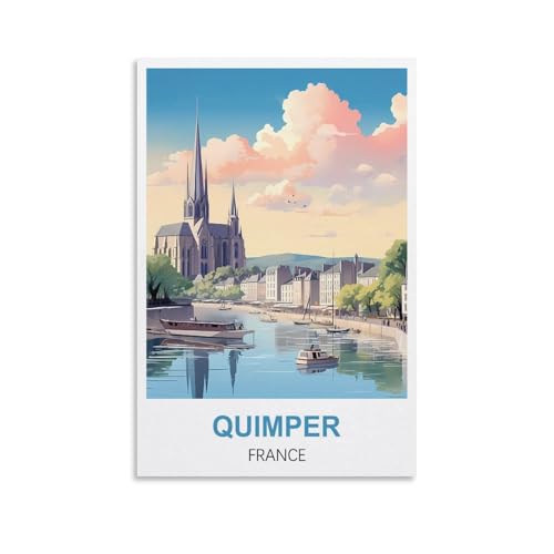 EZMLFA Rahmenloses Malen-nach-Zahlen-Set zum Selbermachen, Quimper, Frankreich, mit Pinsel und Acrylfarben-Set, Thema, digitales Wandbild für Zuhause, 20 x 30 cm EZMLFA Rahmenloses Malen-nach-Zahlen-Set zum Selbermachen, Quimper, Frankreich, mit Pinsel und Acrylfarben-Set, Thema, digitales Wandbild für Zuhause, 20 x 30 cm von EZMLFA