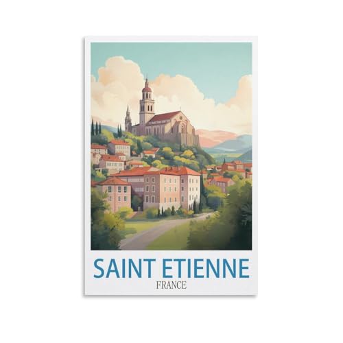 EZMLFA Rahmenloses Malen-nach-Zahlen-Set zum Selbermachen, Saint Etienne, Frankreich, mit Pinsel und Acrylfarben-Set, Thema, digitales Wandkunstwerk für Zuhause, 40 x 50 cm EZMLFA Rahmenloses Malen-nach-Zahlen-Set zum Selbermachen, Saint Etienne, Frankreich, mit Pinsel und Acrylfarben-Set, Thema, digitales Wandkunstwerk für Zuhause, 40 x 50 cm von EZMLFA