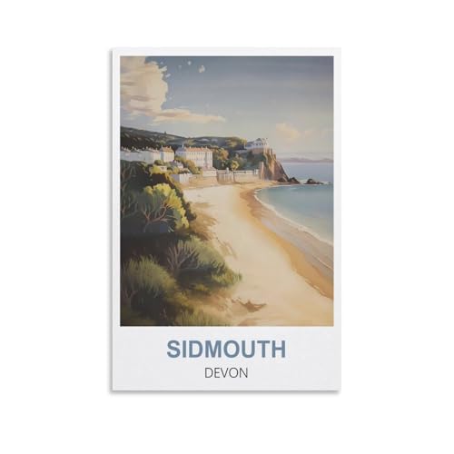 EZMLFA Rahmenloses Malen-nach-Zahlen-Set zum Selbermachen, Sidmouth Devon, mit Pinsel und Acrylfarben-Set, Thema, digitales Wandbild für Zuhause, 30 x 40 cm EZMLFA Rahmenloses Malen-nach-Zahlen-Set zum Selbermachen, Sidmouth Devon, mit Pinsel und Acrylfarben-Set, Thema, digitales Wandbild für Zuhause, 30 x 40 cm von EZMLFA