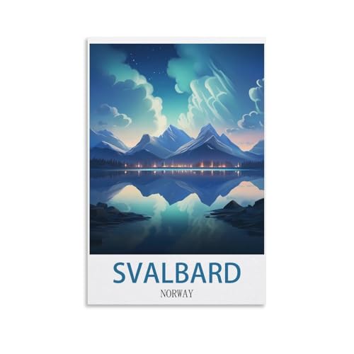 EZMLFA Rahmenloses Malen-nach-Zahlen-Set zum Selbermachen, Svalbard, Norwegen, mit Pinsel und Acrylfarben-Set, Thema, digitales Wandkunstwerk für Zuhause, 40 x 50 cm EZMLFA Rahmenloses Malen-nach-Zahlen-Set zum Selbermachen, Svalbard, Norwegen, mit Pinsel und Acrylfarben-Set, Thema, digitales Wandkunstwerk für Zuhause, 40 x 50 cm von EZMLFA