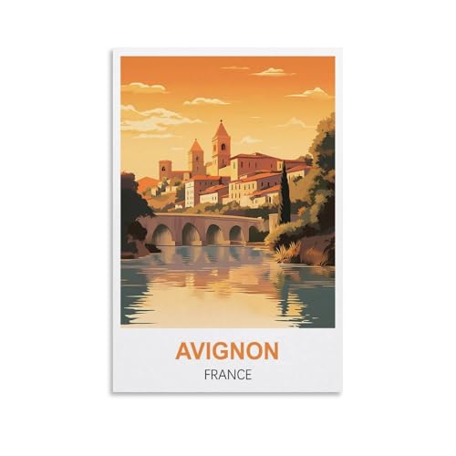 EZMLFA Rahmenloses Malen-nach-Zahlen-Set zum Selbermachen, Vintage-Avignon, Frankreich, mit Pinsel und Acrylfarben-Set, Thema, digitales Wandbild für Zuhause, 50 x 60 cm EZMLFA Rahmenloses Malen-nach-Zahlen-Set zum Selbermachen, Vintage-Avignon, Frankreich, mit Pinsel und Acrylfarben-Set, Thema, digitales Wandbild für Zuhause, 50 x 60 cm von EZMLFA