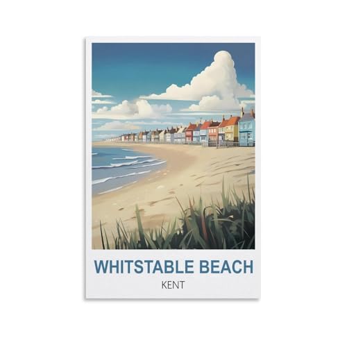 EZMLFA Rahmenloses Malen-nach-Zahlen-Set zum Selbermachen, Whitstable Beach, Kent, mit Pinsel und Acrylfarben-Set, Thema, digitales Wandbild für Zuhause, 20 x 30 cm EZMLFA Rahmenloses Malen-nach-Zahlen-Set zum Selbermachen, Whitstable Beach, Kent, mit Pinsel und Acrylfarben-Set, Thema, digitales Wandbild für Zuhause, 20 x 30 cm von EZMLFA