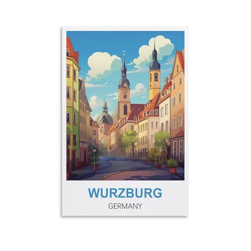 EZMLFA Rahmenloses Malen-nach-Zahlen-Set zum Selbermachen, Würzburg, Deutschland, mit Pinsel und Acrylfarben-Set, Thema, digitales Wandbild für Zuhause, 40 x 50 cm EZMLFA Rahmenloses Malen-nach-Zahlen-Set zum Selbermachen, Würzburg, Deutschland, mit Pinsel und Acrylfarben-Set, Thema, digitales Wandbild für Zuhause, 40 x 50 cm von EZMLFA