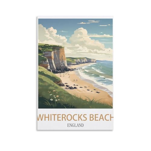 Einfaches Malen nach Zahlen für Erwachsene und Anfänger, Whiterocks Beach, England, ohne Rahmen, mit Pinseln und Acrylpigment, Malen nach Zahlen, Leinwand, Kunsthandwerk, 30 x 40 cm Einfaches Malen nach Zahlen für Erwachsene und Anfänger, Whiterocks Beach, England, ohne Rahmen, mit Pinseln und Acrylpigment, Malen nach Zahlen, Leinwand, Kunsthandwerk, 30 x 40 cm von EZMLFA