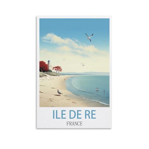 Malen nach Zahlen für Erwachsene, Ile De Re, Frankreich, DIY, digitales Gemälde für Anfänger, Wanddekoration, Zeichnen, Geschenk, 30 x 40 cm von EZMLFA