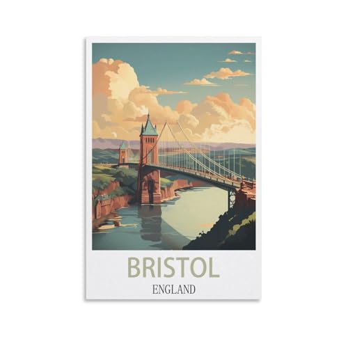 Malen nach Zahlen für Erwachsene, Landschaft, Bristol, England, DIY-Ölgemälde-Set, Malen nach Zahlen, Zeichnen auf Leinwand, Kunst, Heimdekoration, Geschenke, 40 x 50 cm von EZMLFA