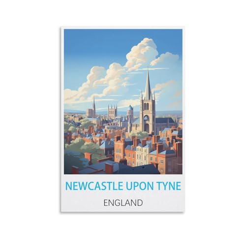 Malen nach Zahlen für Erwachsene, Newcastle upon Tyne, Englands Kunsthandwerk, Malerei, DIY-Set, gerollte Leinwand, ohne Rahmen, 40 x 50 cm Malen nach Zahlen für Erwachsene, Newcastle upon Tyne, Englands Kunsthandwerk, Malerei, DIY-Set, gerollte Leinwand, ohne Rahmen, 40 x 50 cm von EZMLFA