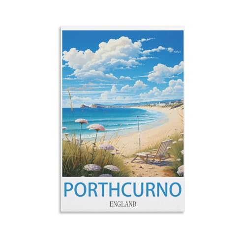 Malen nach Zahlen für Erwachsene, Porthcurno, England, Bastel- und Kunstmalerei, DIY-Set, gerollte Leinwand ohne Rahmen, 20 x 30 cm Malen nach Zahlen für Erwachsene, Porthcurno, England, Bastel- und Kunstmalerei, DIY-Set, gerollte Leinwand ohne Rahmen, 20 x 30 cm von EZMLFA