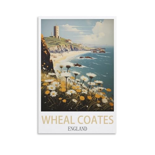 Malen nach Zahlen für Erwachsene, Wheal Coates, England, Bastel- und Kunstmalerei, DIY-Set, gerollte Leinwand, ohne Rahmen, 40 x 50 cm Malen nach Zahlen für Erwachsene, Wheal Coates, England, Bastel- und Kunstmalerei, DIY-Set, gerollte Leinwand, ohne Rahmen, 40 x 50 cm von EZMLFA