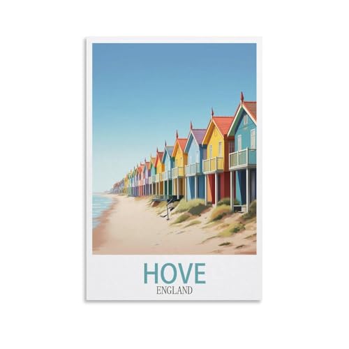 Malen nach Zahlen für Erwachsene auf Leinwand, Hove Englands, DIY-Ölgemälde, Bilder, Zeichnen, Malen mit Pinseln, Dekoration, Geschenk, 40 x 50 cm von EZMLFA