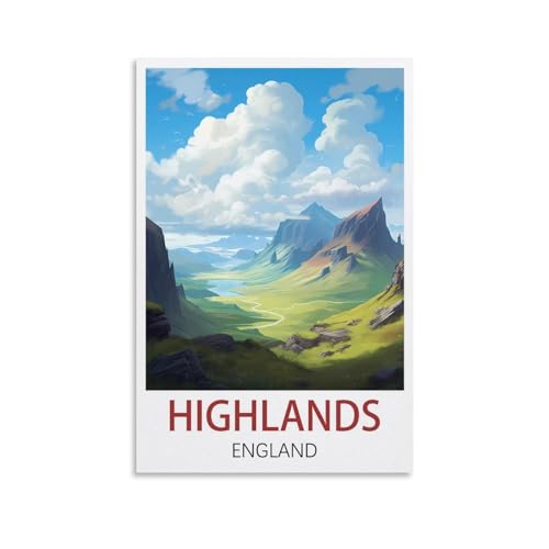 Rahmenloses Malen-nach-Zahlen-Set zum Selbermachen, Highlands England, mit Pinsel und Acrylfarben-Sets, Thema, digitales Wandkunstwerk für Zuhause, 40 x 50 cm Rahmenloses Malen-nach-Zahlen-Set zum Selbermachen, Highlands England, mit Pinsel und Acrylfarben-Sets, Thema, digitales Wandkunstwerk für Zuhause, 40 x 50 cm von EZMLFA