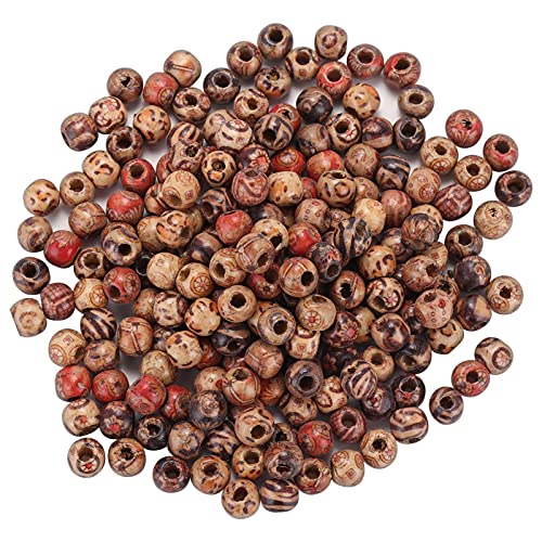 100 Stück 10 mm natürlich lackierte Holzperlen rund lose Holzperlen für Schmuckherstellung, Basteln, Haare, DIY, Makramee, Rosenkranz, Armband, Halskette von EZVFIRPDFZ